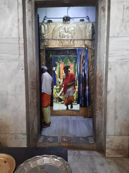 Мандия Карнатака Индия Января 2022 Года Крупный План Красивого Храма — стоковое фото