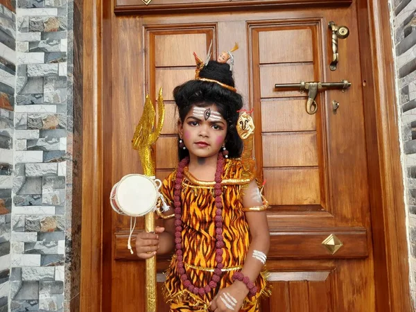 Bangalore Karnataka India Sep 2023 Close Van Mooie Indiase Kid — Stockfoto