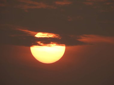 Güzel gün batımına yakın ya da Bangalore 'da sabah manzarası
