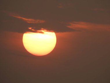 Güzel gün batımına yakın ya da Bangalore 'da sabah manzarası