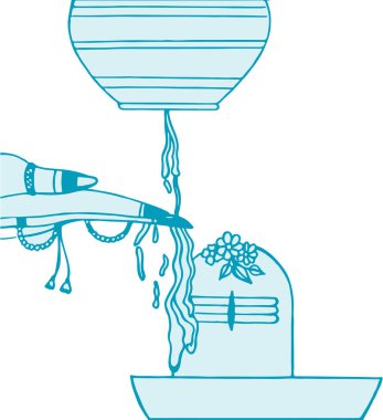 Lord Shiva tasarım elementlerinin çizimi ya da çizimi düzenlenebilir resimlerdir.