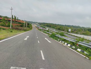 Ramanagara, Karnataka, India-June 2 2024: Closeup of beautiful Hill view from roadside from Mysuru and Bengaluru expressway near the Ramanagara. clipart