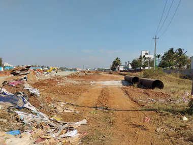 Bangalore, Karnataka, Hindistan-25 Şubat 2025: Mysore Yolu üzerindeki Challaghatta ve Magadi Yolu üzerindeki Kadabagere Kavşağı 'nı NICE koridoruna bağlayan yakın plan.