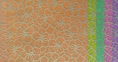 Renkli kumaş tasarım doku örnekleme arkaplanının kapatılması