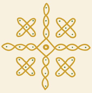 Hintli Rangoli Kolam 'ın kapanışı ve yaklaşan festivali bu minimalist Rangoli tasarımlarıyla kutlamak..