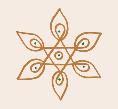 Hintli Rangoli Kolam 'ın kapanışı ve yaklaşan festivali bu minimalist Rangoli tasarımlarıyla kutlamak..