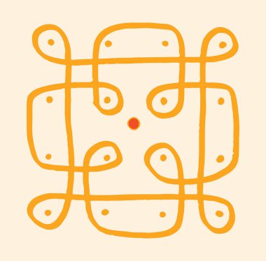 Hintli Rangoli Kolam 'ın kapanışı ve yaklaşan festivali bu minimalist Rangoli tasarımlarıyla kutlamak..