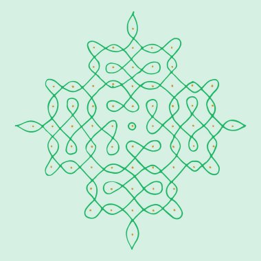 Hintli Rangoli Kolam 'ın kapanışı ve yaklaşan festivali bu minimalist Rangoli tasarımlarıyla kutlamak..