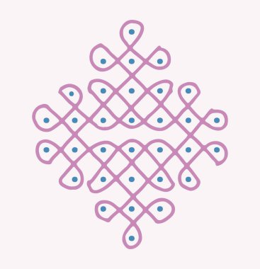 Hintli Rangoli Kolam 'ın kapanışı ve yaklaşan festivali bu minimalist Rangoli tasarımlarıyla kutlamak..