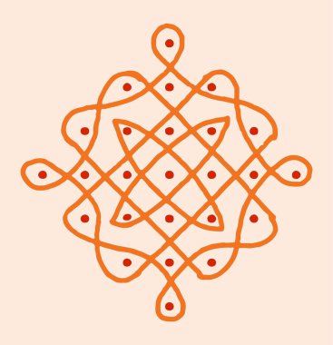 Hintli Rangoli Kolam 'ın kapanışı ve yaklaşan festivali bu minimalist Rangoli tasarımlarıyla kutlamak..