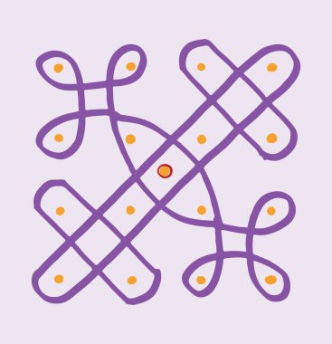 Hintli Rangoli Kolam 'ın kapanışı ve yaklaşan festivali bu minimalist Rangoli tasarımlarıyla kutlamak..