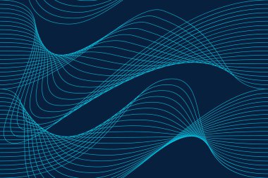 Dalgalı çizgileri kesen kusursuz minimalist vektör deseni