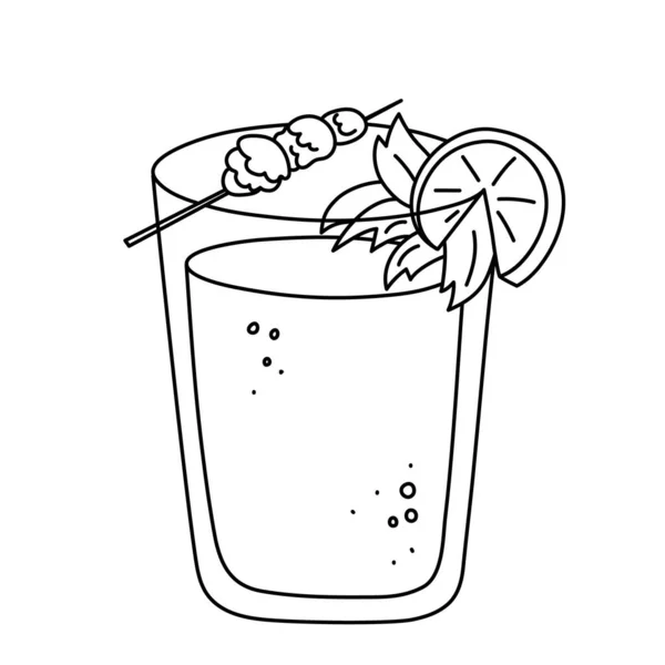 Trinken Alkoholischer Cocktail Festliches Getränk Für Feiertage Zum Dekorieren Des — Stockvektor