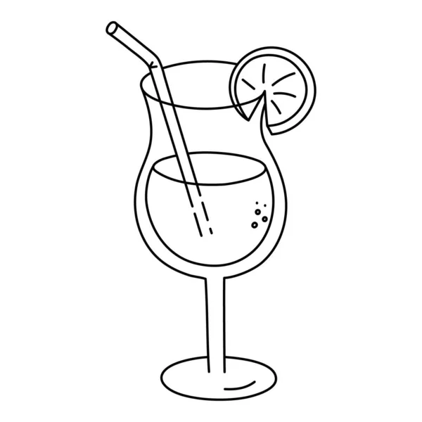 Alcoholische Cocktail Lang Drankje Voor Feestdagen Gebruik Voor Het Versieren — Stockvector