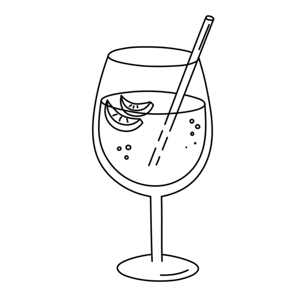 Alcoholische Cocktail Lang Drankje Voor Feestdagen Gebruik Voor Het Versieren — Stockvector