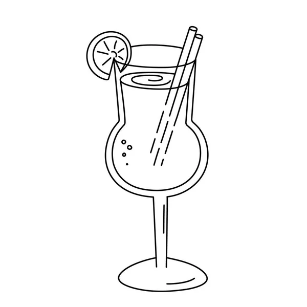 Alkoholischer Cocktail Longdrink Für Feiertage Verwenden Sie Für Die Dekoration — Stockvektor