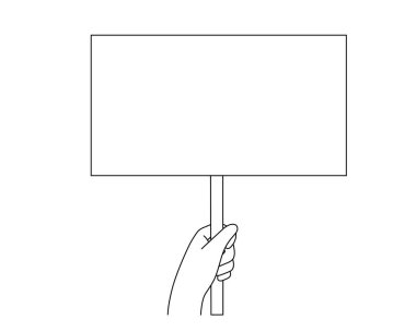 El posteri tutuyor, avuç içi plakalı. Sosyal mesaj insan hakları tanıtımı, barışçıl protesto şablonu, demokrasi konsepti. Düzenlenebilir felç.