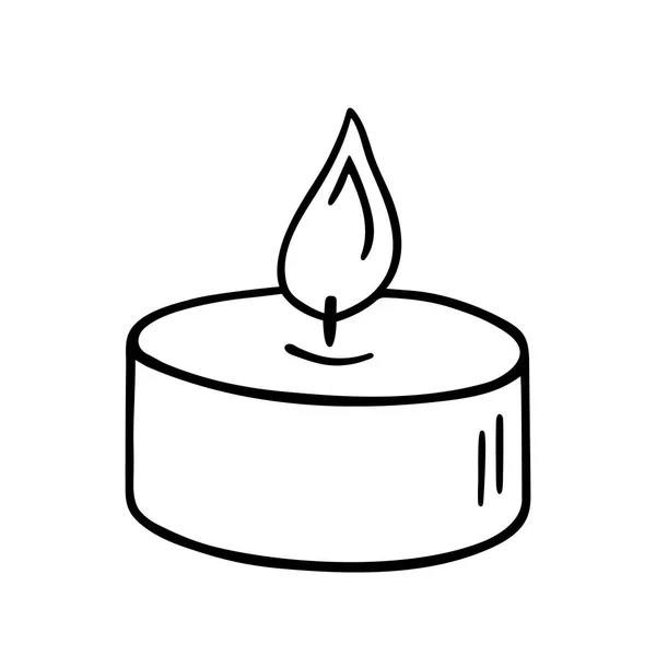Κερί Doodle Φως Διακοπής Ρεύματος Διακόσμηση Για Πάρτι Γενεθλίων Ρομαντικό — Διανυσματικό Αρχείο