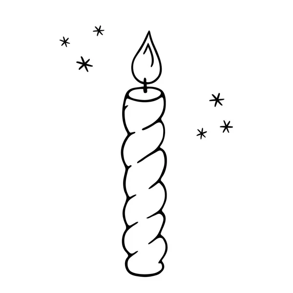 Vela Doodle Power Outage Lighting Decoration Para Festa Aniversário Romântico —  Vetores de Stock