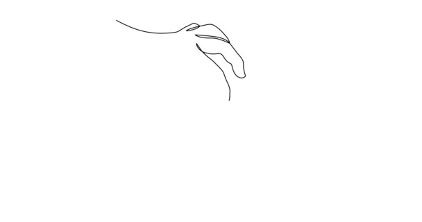 Ręce Kliknąć Pisanki Jednoliniowy Animacji Sztuki Ręcznie Rysowane Dłonie Ciągły — Wideo stockowe