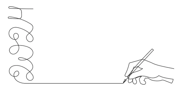 Hand Holds 2024 One Line Art Hand Drawn Continuous Contour — Image vectorielle