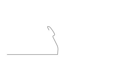 El 2024 'ü bir çizgi halinde tutuyor, el çizimi sürekli kontur hareketi. Tatil videosu konsepti, şenlikli yeni yıl el yazısı metni, minimalist tasarım. 4k film