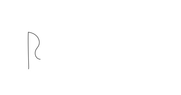 Наушники Музыкальной Нотой Одной Строкой Анимации Нарисованный Вручную Гаджет Непрерывного — стоковое видео