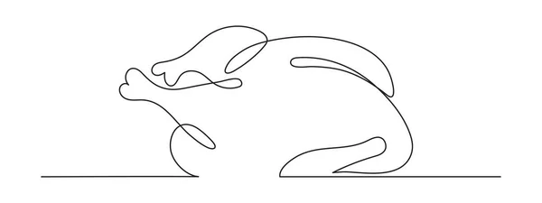 Искусство Индейки Одной Линии Жареное Мясо Птицы Рисунок Контура Вручную Лицензионные Стоковые Векторы
