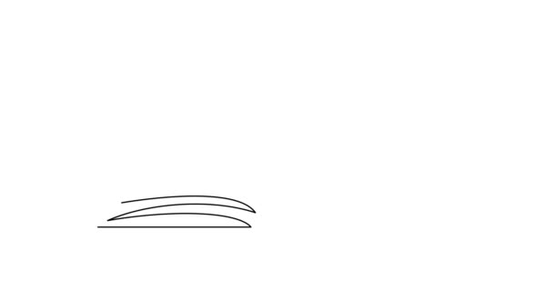 ハートワンラインアートアニメーションで本 手描き連続輪郭の動き ロマンチックな2月14日のシンボル コンセプトアウトラインを読むのが大好き ミニマリストデザイン 知識の日ビデオ ミニマリストデザイン 4K映画 — ストック動画