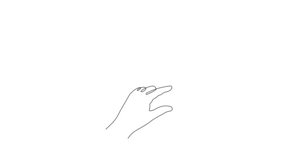 Livro Com Coração Uma Linha Animação Arte Mão Desenhada Contorno — Vídeo de Stock