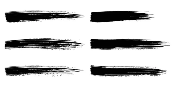 Grunge Coups Pinceau Taches Serties Stries Éclaboussures Taches Points Stries — Image vectorielle