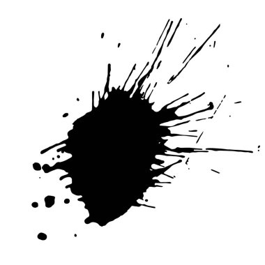 Grunge mürekkep lekesi, strevaklar, lekeler, noktalar, çizgiler. Tabaklar dolusu boya, suluboya lekesi. Kartpostal, pankart ve afiş tasarımı için dokuyu kullanın. İzole edilmiş. Vektör.