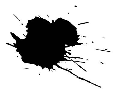 Grunge mürekkep lekesi, strevaklar, lekeler, noktalar, çizgiler. Tabaklar dolusu boya, suluboya lekesi. Kartpostal, pankart ve afiş tasarımı için dokuyu kullanın. İzole edilmiş. Vektör.