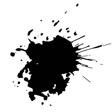 Grunge mürekkep lekesi, strevaklar, lekeler, noktalar, çizgiler. Tabaklar dolusu boya, suluboya lekesi. Kartpostal, pankart ve afiş tasarımı için dokuyu kullanın. İzole edilmiş. Vektör.