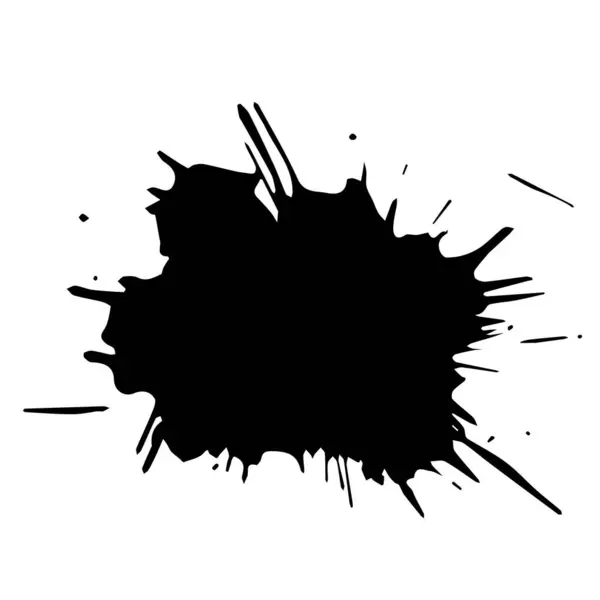 Grunge Ink Blot Strevaks Splashes Spots Dots Streaks Abstract Spot — Stock Vector