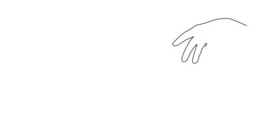 Avro bir çizgi resim animasyonu, sürekli çizim hareketi. El çizimi iş dünyası minimalist video valuta tabelası, para birimi modası 4K özçekim filmi.