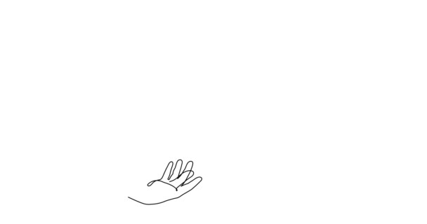 Обмен Валюты Одна Линия Художественной Анимации Руки Валютой Непрерывного Движения — стоковое видео