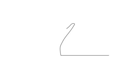 Elleri 2024 bir çizgi resim animasyonunu tutuyor, el çizimi sürekli kontur çizimi hareketi. Tatil konsepti, şenlikli yeni yıl el yazısı metin taslağı, minimal tasarım videosu 44k kendi kendini çizim