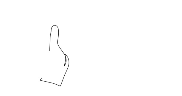 Die Hände Halten 2024 Eine Linie Art Animation Handgezeichnete Kontinuierliche — Stockvideo
