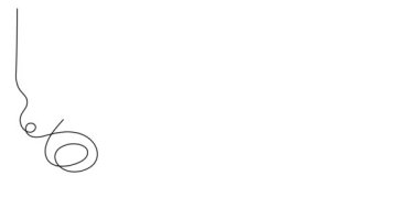 Üçlü anahtar ve müzikal nota bir çizgi sanat animasyonu, el çizimi aralıksız çizim hareketi. Sanatsal yaratıcı konsept, minimalist video-.4k kendini çizen film