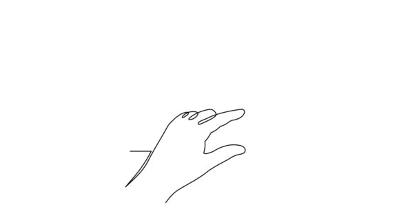 Book Tripble Clef Musical Note One Line Art Animation Hand — Stock videók