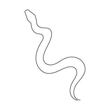 Yılan bir çizgi sanat, el çizimi aralıksız çizim çizimi, 2025 yılının sembolü. Zehirli sürüngen yılan ana hatları, vahşi yaşam doğa kavramı. Düzenlenebilir felç.