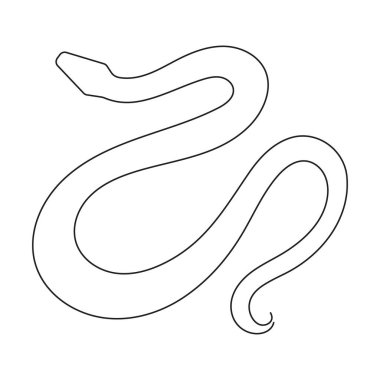 Yılan bir çizgi sanat, el çizimi aralıksız çizim çizimi, 2025 yılının sembolü. Zehirli sürüngen yılan ana hatları, vahşi yaşam doğa kavramı. Düzenlenebilir felç.