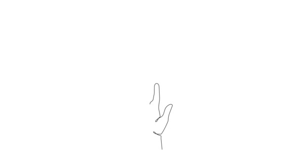 Hands Hold Wine Glasses One Line Animation Art Continuous Drawing — Stockvideo