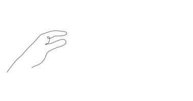 Elleri 2025 bir çizgi resim animasyonu, el çizimi aralıksız çizim hareketi. Tatil konsepti, şenlikli yeni yıl el yazısı kutlaması, minimalist video tasarımı. 4K kendi kendine çizim filmi