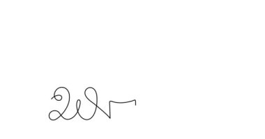 Şişe ve cam, 2025 yılını kutluyoruz, bir çizgi sanat animasyonu, sürekli çizim hareketi. Şerefe kadeh kaldırma, bayramlık el yapımı video dekorasyonu, basit minimalist 4k kendini çizen film.