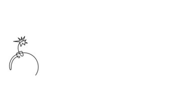 Bomba ve nükleer patlama bir hat artanimation, el yapımı askeri malzeme, radyasyon mantarı, dünya felaketi, mühimmat sürekli sınır hareketi. Tehlikeli patlama başlığı, patlayıcı silahlar.