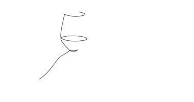 El ele tutuşan şarap kadehleri 2025 yılını kutluyor, bir çizgi sanat animasyonu, sürekli çizim hareketi. Şerefe, bayramlık el yapımı video, kendi kendine çizim filmi.