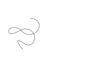 Yılan 1 çizgi sanat animasyonu, el çizimi hareketleri. Bayram konsepti, bayram konsepti, Çin astrolojik burcu, zehirli sürüngen yılan ana hatlı video-.4k filmi.