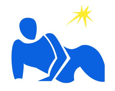 Kesilmiş kadın, çağdaş poz silueti, el çizimi mavi kadın vücut figürü. Düz moda modern sanat kolajı, uygulamalı moda poster, orta yüzyıl baskılı ev tasarımı. İzole edilmiş.